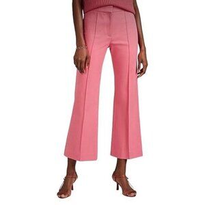 Derek Lam Pink Cotton Twill Cropped Flare Trouser Pants IT 38